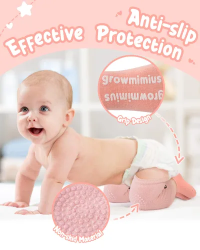 Vista 11 de BOSONER Calcetines antideslizantes para bebés, niños y niñas, el mejor regalo para bebés, rodilleras unisex para bebés y niños pequeños