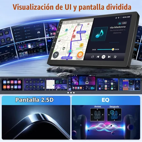 Vista 5 de Estéreo del coche 4+64G Android 15 para Ford F150 F-150 2009-2012, pantalla