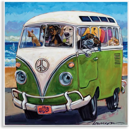 Vista 13 de Stupell Industries 'Retrato abstracto de perro' Arte de placa de pared Stupell Industries 12 x 12 pulgadas, fácil de colgar y resistente