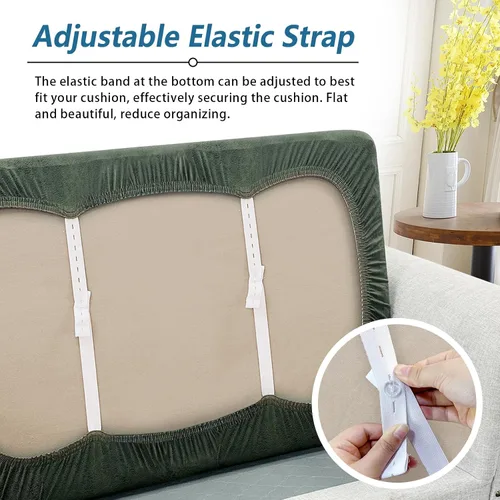 Vista 3 de Funda de cojín para sofá con aspecto de cuero, 1 unidad, elástica, para sala de estar, funda de cojín individual para sofá, protector de asiento