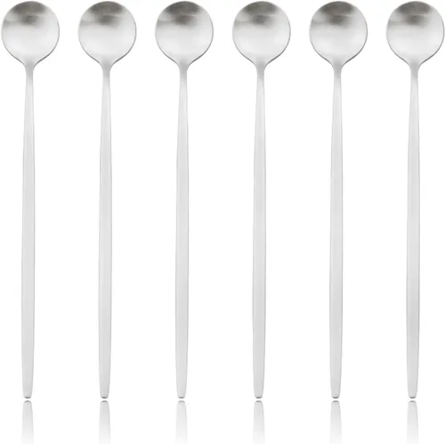 Vista 22 de Juego de 6 tenedores de postre de acero inoxidable de 3 dientes, juego de tenedores para frutas y tartas, 5.31 pulgadas, color plateado