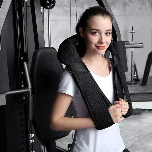 Vista 8 de Masajeador Shiatsu de Cuello y Hombros con Calor – Almohada de Masaje de Amasamiento de Tejido Profundo Eléctrico para Alivio del Dolor y Relajación