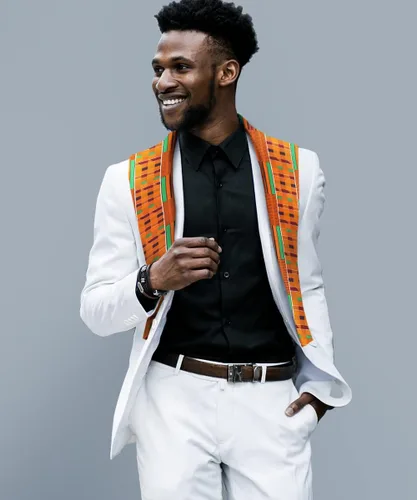 Vista 4 de BufandaEstolaFaja Africana Estampado Kente