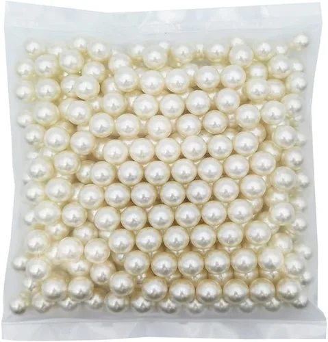 Vista 14 de INSPIRELLE 2600 perlas de imitación de ABS negras sin perforar para rellenos de jarrón, cuentas de maquillaje sin agujero de 0.236 pulgadas