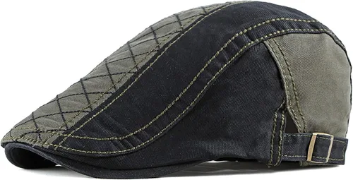 Vista 8 de Newsboy - Gorra de algodón para hombre, diseño de camuflaje, ajustable, ajustable, plano, suave, para caza y golf
