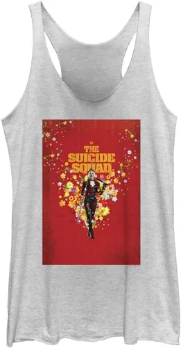 Vista 4 de Fifth Sun Suicide Squad, The Harley Quinn Poster - Camiseta sin mangas con espalda cruzada para mujer Rojo (Red Heather)