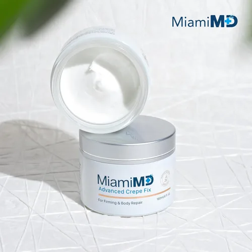 Vista 6 de Miami MD Advanced Crepe Fix – Crema antienvejecimiento reafirmante y tonificante para mujeres – Crema de borrado de crepé facial y cuello – Crema