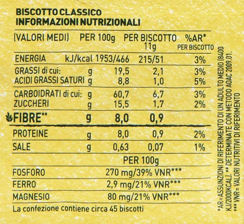 Vista 3 de Mulino Bianco: Galletas de cereales "Gran Cereale Classico" (sabor clásico), galletas altas en fibras, paquetes de 17.63 onzas (17.64 oz)
