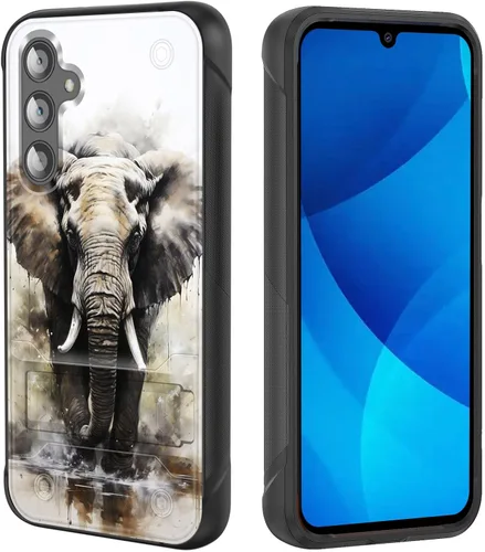 Vista 29 de Funda para Galaxy S25, de doble capa, resistente, a prueba de golpes, con soporte, funda protectora militar a prueba de caídas para Samsung Galaxy