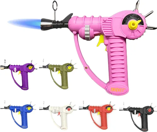 Vista 12 de Encendedor de Antorcha Raygun de THiCket, con Llama Ajustable y Bloqueo de Seguridad (Negro)