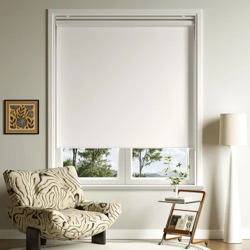 Vista 16 de Persianas enrollables opacas sin cordón para oscurecer la habitación, con sistema de resorte, protección UV, persianas de puerta, para hogar y Negro