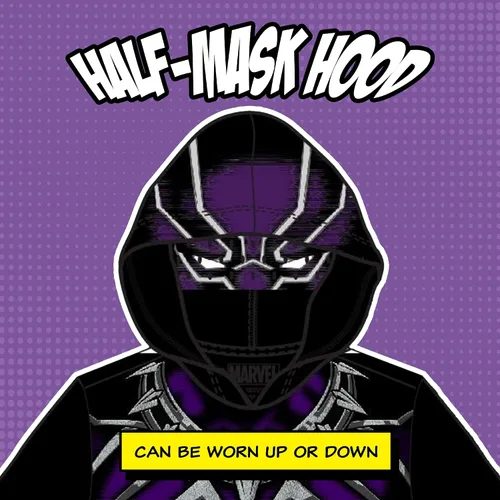 Vista 3 de Marvel Camiseta con capucha de los Vengadores para niños y niños pequeños Negro