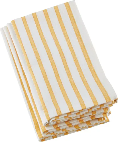 Vista 5 de Saro Lifestyle Servilleta de mesa de algodón con diseño a rayas (juego de 4), 20 pulgadas, lima