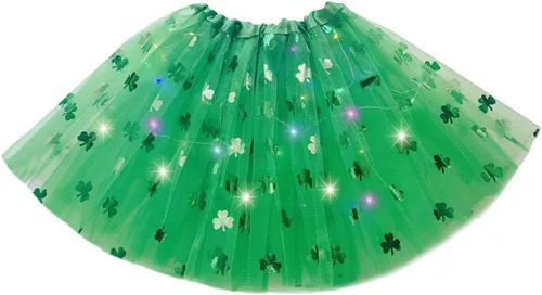 Vista 38 de Faldas de tutú LED para mujer, falda de tul con capas para baile de ballet, faldas iluminadas para disfraz de fiesta