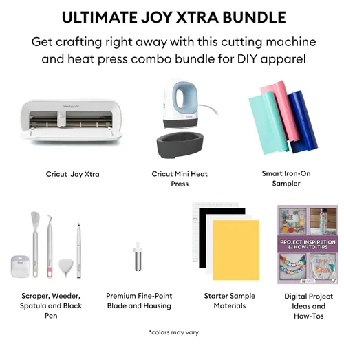 Vista 2 de Cricut Joy Xtra Cutting Machine - Paquete de fabricación de camisetas con mini prensa térmica EasyPress, incluye materiales inteligentes para Combo