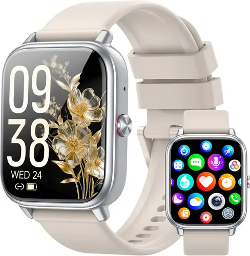 Vista 8 de Reloj Inteligente para Hombres y Mujeres, Rastreador de Fitness (Contestar/Hacer Llamadas), Batería de 1000 mAh, Más de 120 Modos Deportivos