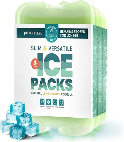 Vista 14 de Healthy Packers Ice Packs for Lunch Boxes, Slim Cooler Ice Packs Morado (paquete de 4)