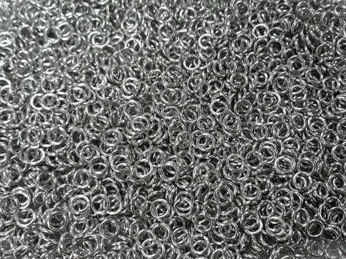 Vista 12 de Anillos de salto de aluminio brillante de 1 libra 14G 1/2" ID (más de 1150 anillos)