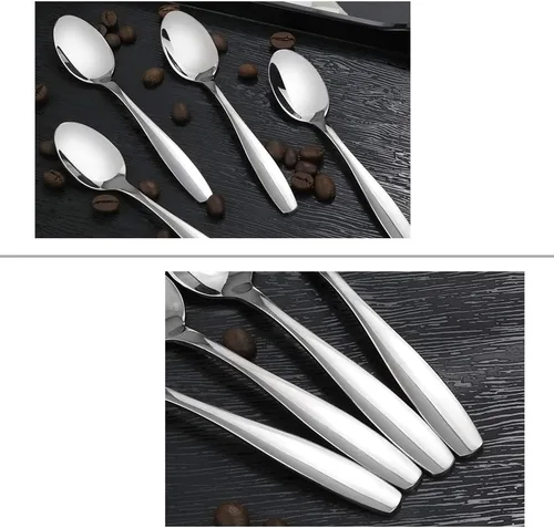 Vista 3 de Ggbin 12 cucharas de café expreso Demitasse, cucharas pequeñas de acero inoxidable, 5 pulgadas