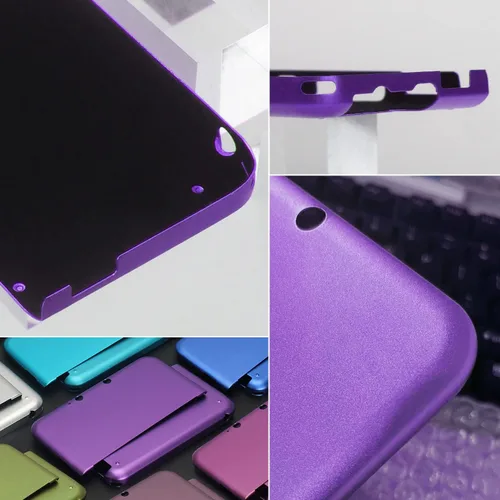 Vista 7 de OSTENT Carcasa de metal duro antigolpes para Nintendo 3DS XL LL morado