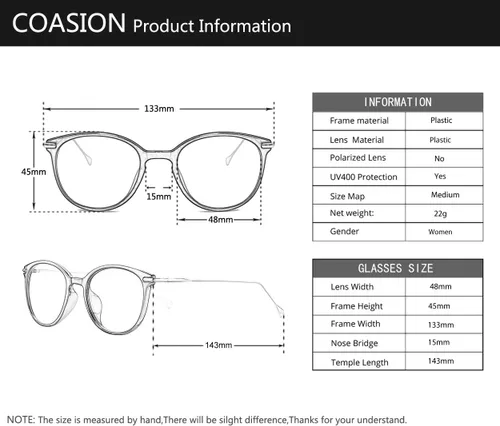 Vista 6 de COASION Lentes de bloqueo de luz azul para mujer, estilo vintage, redondas, antirrayos azules, lentes para juegos de computadora