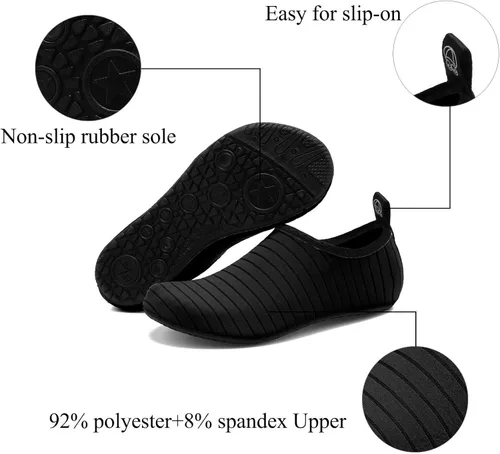 Vista 5 de ANLUKE - Zapatos para agua, de secado rápido, ideales para yoga acuático, playa, natación, surf, para mujeres y hombres
