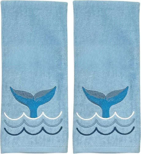 Vista 42 de Serafina Home Toallas de mano náuticas para huéspedes: Coastal Love Anchors The Soul, 2 piezas suaves y absorbentes