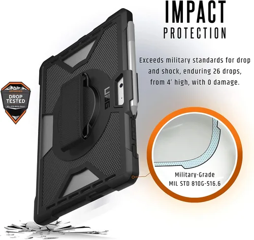 Vista 3 de URBAN ARMOR GEAR UAG - Funda para Microsoft Surface Go 4 / Surface Go 3 / Surface Go 2 / Surface Go (pantalla de 10.5 pulgadas) con correa de mano