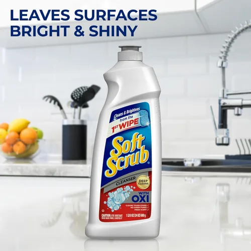 Vista 8 de Soft Scrub Limpiador Multiusos para Cocina y Baño con Oxi, 36 onzas (paquete de 6)