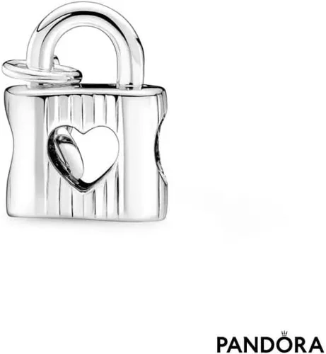 Vista 2 de PANDORA Candado y dije de llave de corazón No es una piedra preciosa
