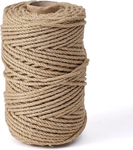Vista 12 de Natural Jute Twine,656 Feet 3mm Hemp Twine Rope for Gift Wrapping Craft Plant Garden Christmas Handmade Arts Decoration Packing String Home Decor