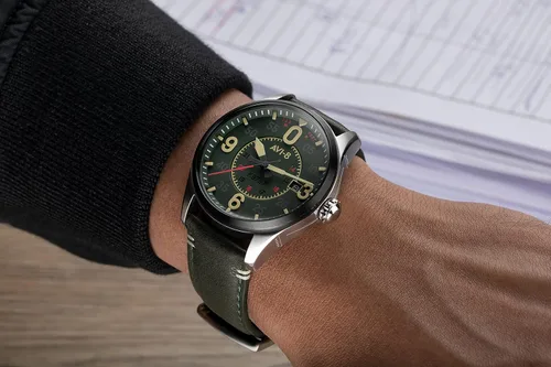 Vista 5 de AVI-8 Mens 42mm Spitfire Smith Automatic Watch with Leather Strap AV-4090