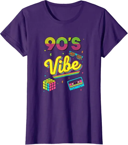 Vista 8 de 90s Nostalgia Retro Apparel - 90'S Vibe Retro T-Shirt Negro