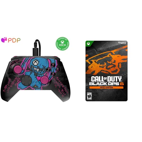 Vista 19 de PDP Gaming Xbox Series X S Red Bundle: REMATCH Wired Gamepad Controller & AIRLITE Wired Headset with Mic, Licensed Xbox One Gamepad, Customizable