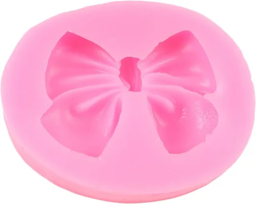 Vista 3 de Molde para fondant con moño, pajarita, molde de silicona para pastel de azúcar y dulces, moldes para manualidades para decoración de pasteles