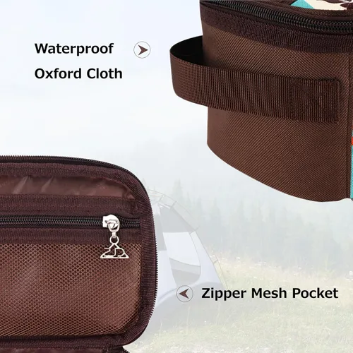 Vista 4 de Azarxis Camping Travel Cooking Utensils Organizer Bag Cookware Storage Bag Portable Small Stuff Case for Storing Flatware Cutlery Digital