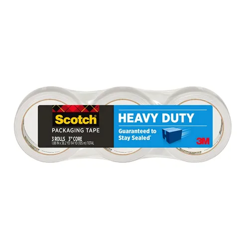 Vista 13 de Scotch Cinta de embalaje de alta resistencia, 1.88 pulgadas x 38.2 yardas, núcleo de 3 pulgadas, transparente, ideal para embalaje, envío y mudanza