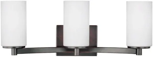 Vista 5 de Sea Gull Lighting 4439104-05 Hettinger - Luces de estilo de tocador de baño, acabado cromado