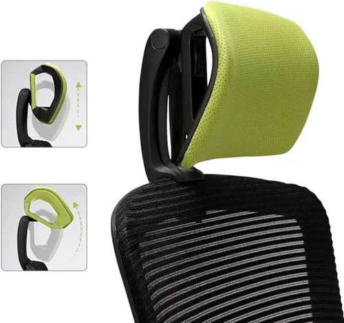 Vista 4 de Sillas de escritorio de oficina, ergonómicas, silla de escritorio cómoda con reposapiés y soporte lumbar, silla de computadora, sillas ejecutivas