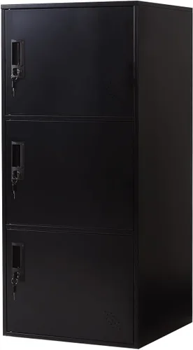 Vista 12 de Armario de almacenamiento de metal para oficina, hogar, gimnasio, escuela, gabinete de acero para almacenamiento de archivos, juguetes, zapatos