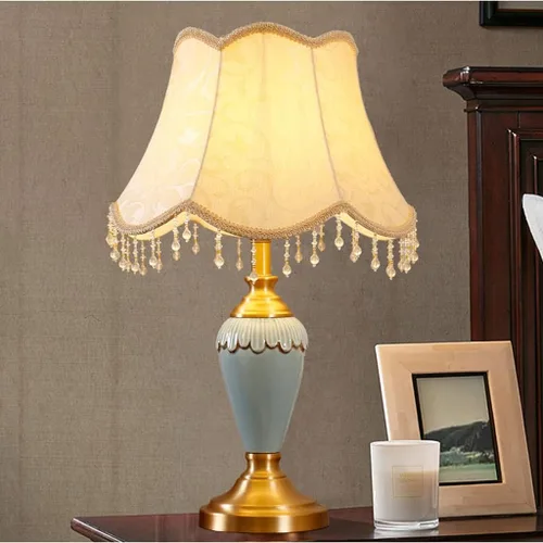 Vista 7 de Desk Lamp Reading Light Chinese Retro Table Lamp Bedroom Bedside Lamp Living Room Decoration Ceramic Table Lamps Office Desktop Decor Desk Lamp