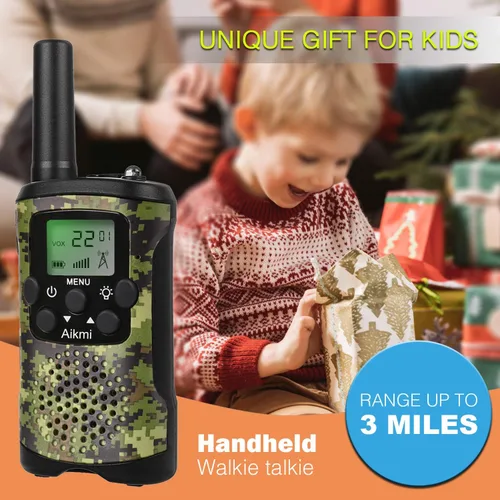 Vista 4 de Regalos para niños de 5 a 12 años, juguetes para niños, walkie talkies para niños, radio de 22 canales, 2 vías, 3 millas de alcance largo, apto