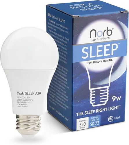 Vista 11 de Norb NorbSLEEP - Bombilla de luz azul baja para dormir, LED nocturno que aumenta la melatonina para un sueño reparador, para bebés, niños y adultos