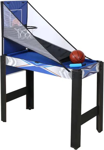 Vista 4 de HLC Mesa de juego combinada múltiple de 3 pies 5 en 1, juego de mesa plegable de combinación de juegos múltiples con mesa de billar, mesa de hockey