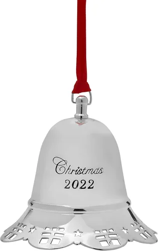 Vista 2 de Towle Adorno de campana musical con placa plateada 2022, 42ª edición