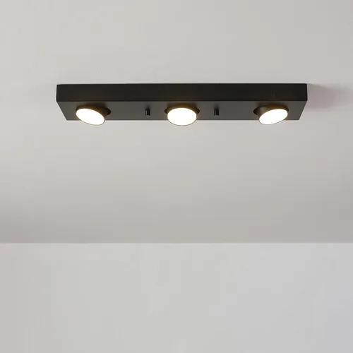 Vista 4 de Globe Electric Iluminación de riel integrada LED negra mate de 3 luces