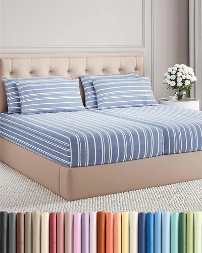 Vista 109 de Juego de sábanas Twin de 4 piezas - Cómodo, transpirable y refrescante - Juego de ropa de cama de lujo de hotel ultrasuave con bolsillos profundos