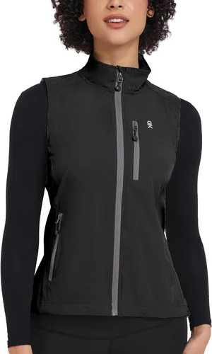 Vista 10 de Little Donkey Andy - Chaleco ligero de mujer de secado rápido para mujer, verano, a prueba de viento, sin mangas, elástico, chaqueta para golf Azul