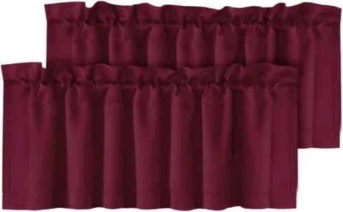 Vista 63 de H.VERSAILTEX - Cenefa térmica para ventana con dobladillo para barra, para oscurecer las habitaciones; ideales para la cocina, 52” x 18” Gris paloma