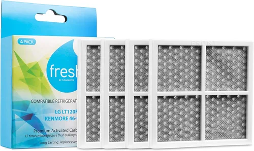 Vista 8 de Mist Filtro de aire fresco para refrigerador L120F, LG ThinQ filtro de aire fresco, Kenmore Elite 469918, reemplazo de 6 meses, paquete de 2